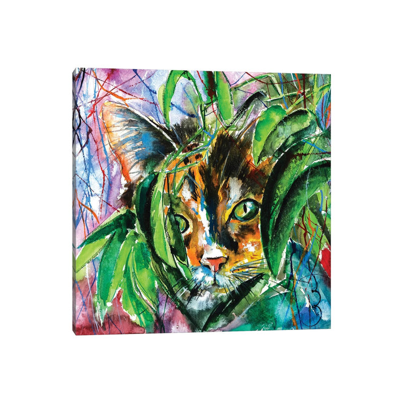 Playing Cat by Anna Brigitta Kovacs - Wrapped Canvas Print, 30.48 cm H x 30.48 cm W