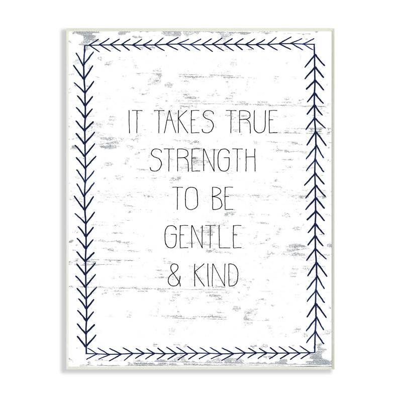True Strength Gentle and Kind Canvas Art, 15'' H x 10'' W, Wall Plaque
