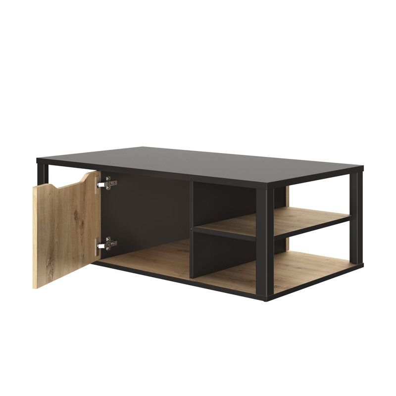 Jahileal Pedestal Coffee Table with Storage