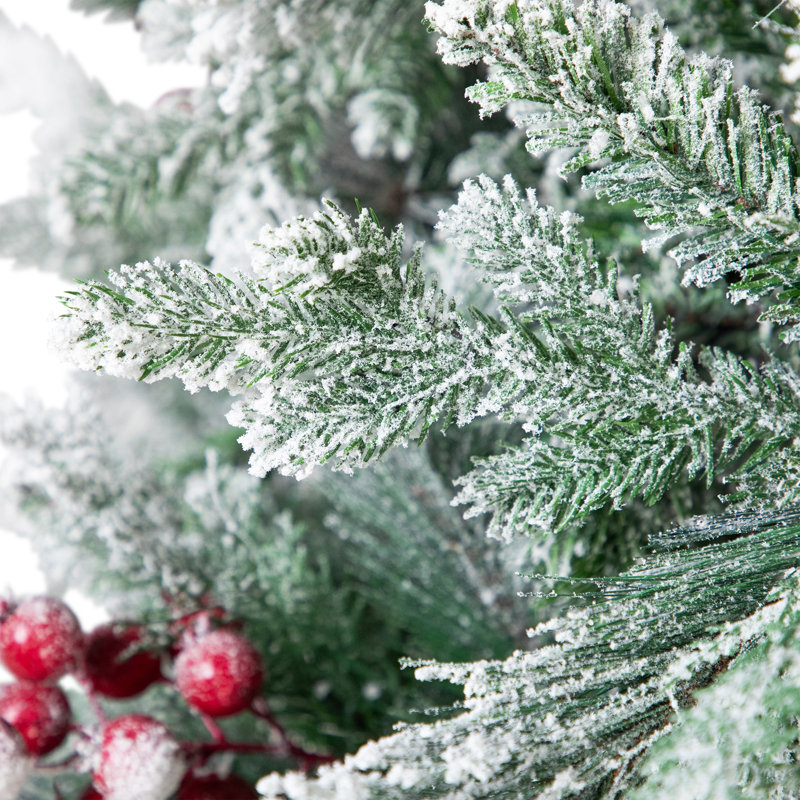 Real Touch Heavily Flocked Whittaker Spruce Full Artificial Christmas Tree - 6.5' -Unlit