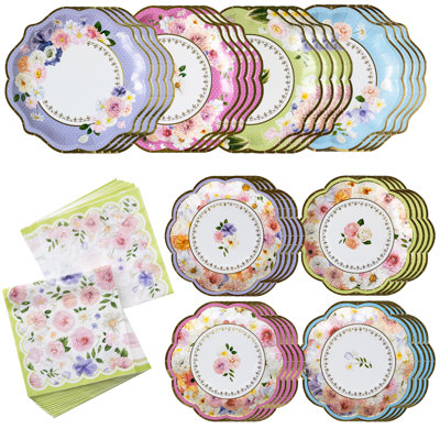 Tea Time Party 62 Piece Party Tableware Set (16 Guests)