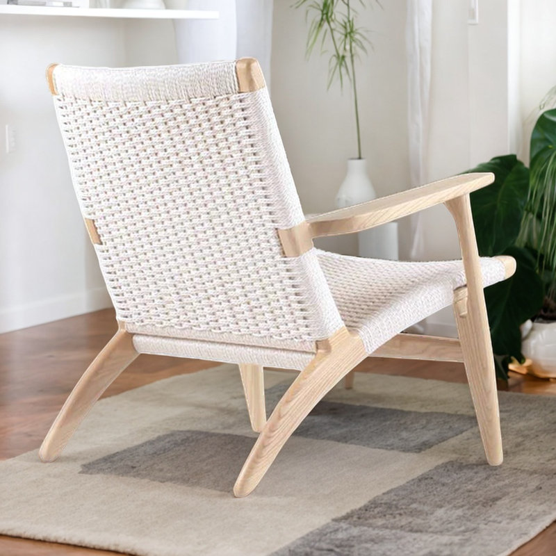 Marillany Upholstered Armchair, Beige Mesh, Natural