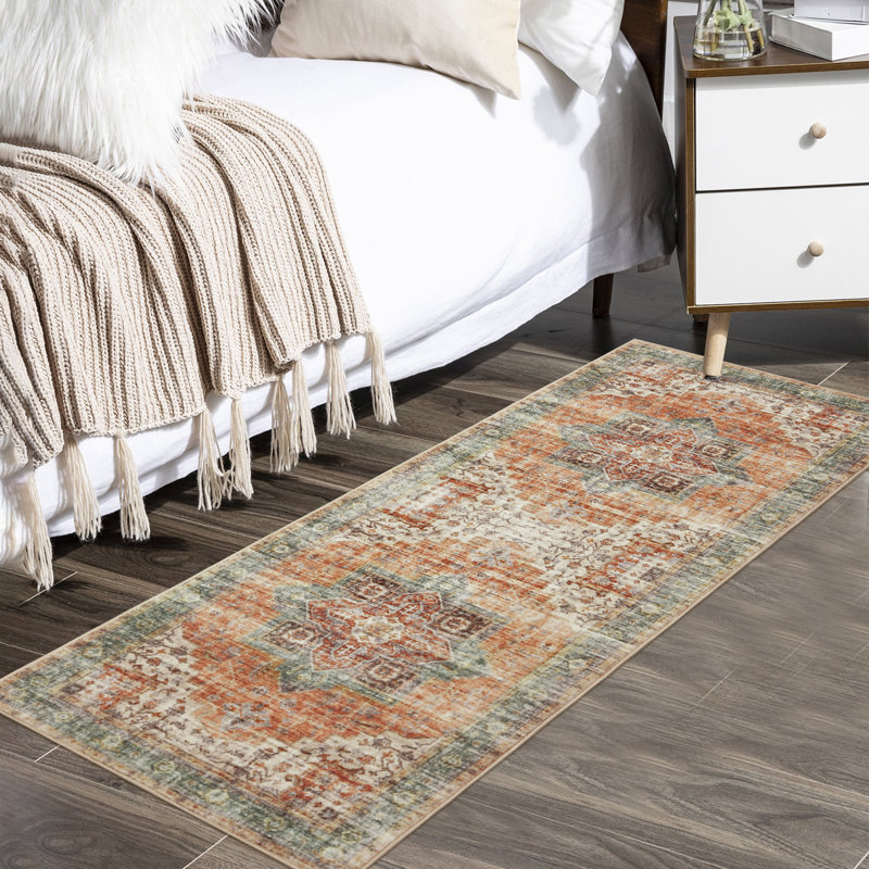 Tapis brun clair en polyester Fitzrovia, Tapis de couloir 2 pi x 6 pi