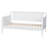 Baxton Studio Lucera Bobbin Daybed - Wooden Bed Frame With Turned Spindle Detailing, Classic Style Sofa Bed For Bedroom Or Guest Room, Twin, White-118031778