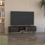 Meuble télé avec deux armoires rétractables, deux tablettes, gestion des câbles, salon, salle de télévision