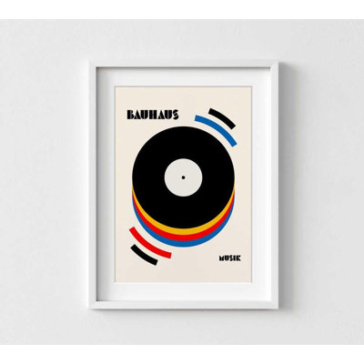 Abstract Vinyl Record Print – Modernist Graphic Design – Minimalist Music Poster