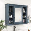 Armoire de rangement murale avec miroir et 6 tablettes ouvertes Yavonda-255705495