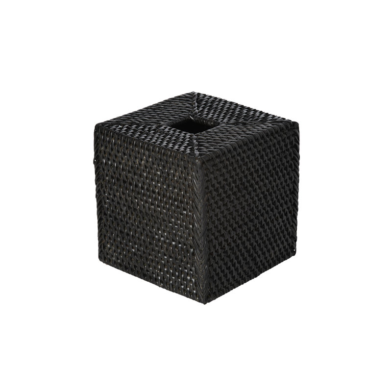 Bavan Tissue Box Cover, Black