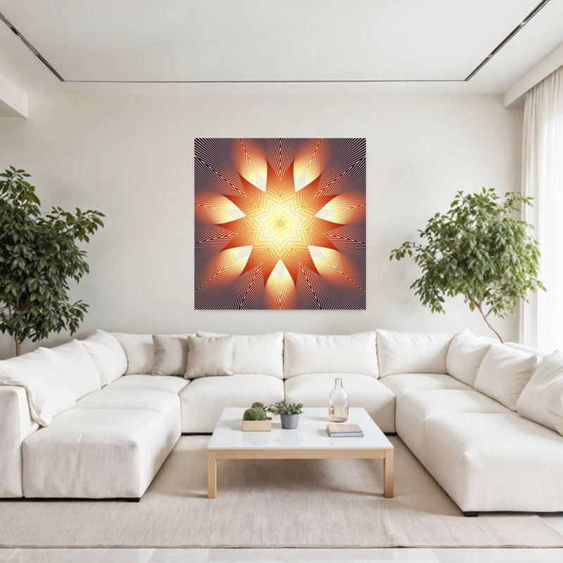 Art contemporain, paysage énergétique contemporain, H 48 po x l 48 po