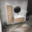 Meuble-lavabo mural élégant avec rangement abondant et lavabo élégant