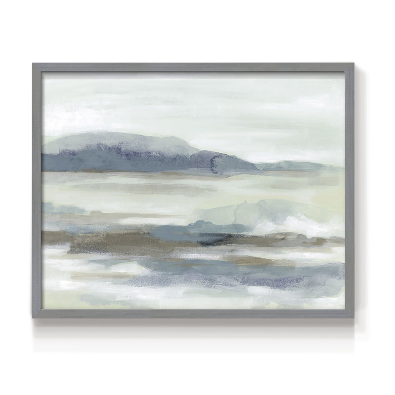 Soft Shores II - impression encadrée - réarmable, Gris, H 11 po x l 14 po