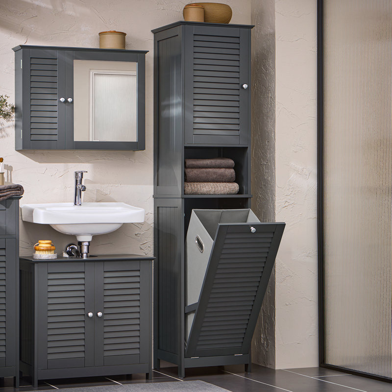 Lyonsdale Linen Cabinet, Dark Grey