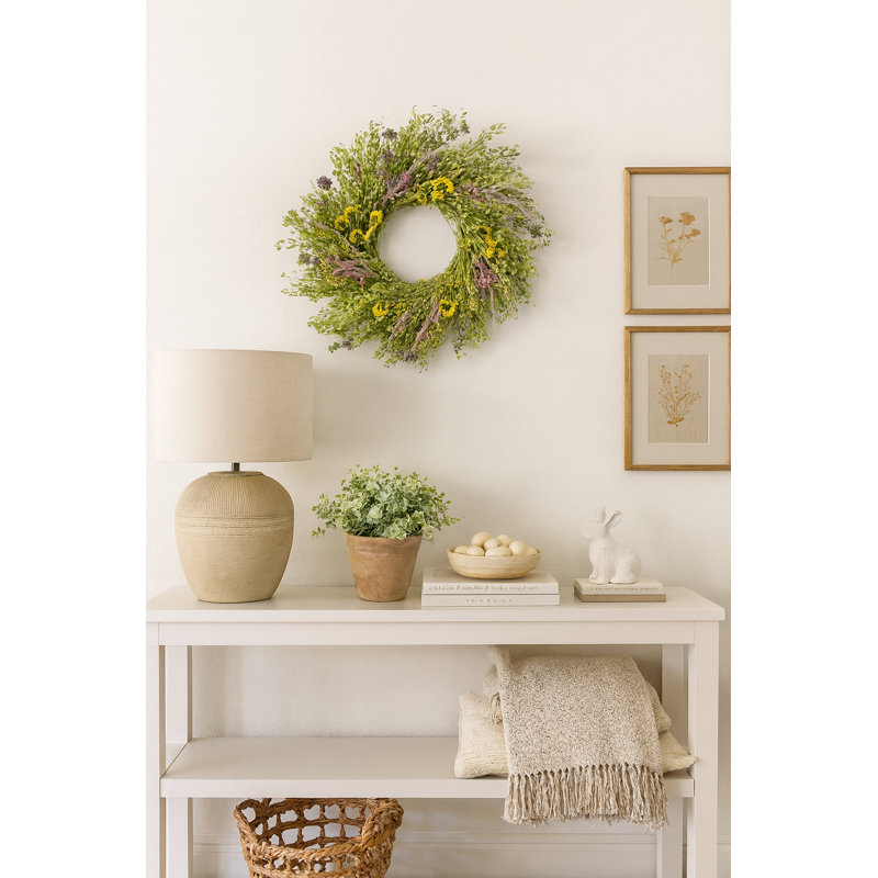 Handcrafted Dried Wreath, 30" H x 30" W x 5" D