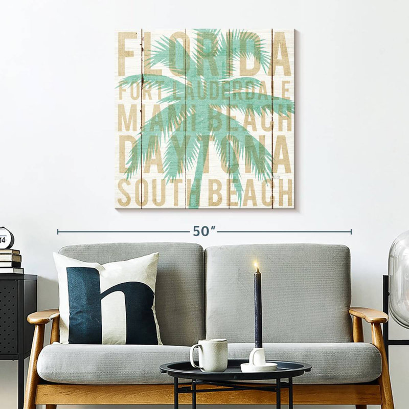 Nicci Bon Voyage Florida Palm, H 30 po x l 30 po