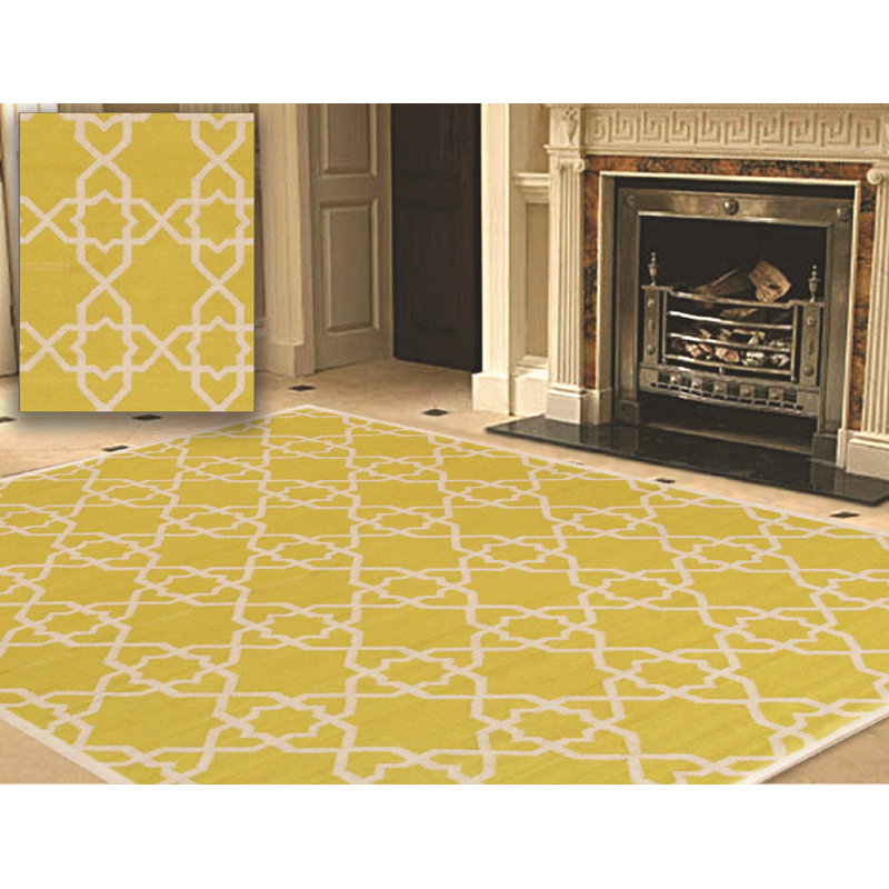 Flatweave Wool Geometric Indoor Rug