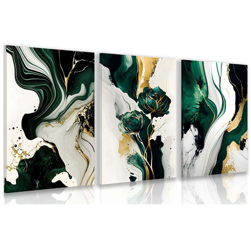 3 Piece Wrapped Canvas Print, 60 cm H x 40 cm W