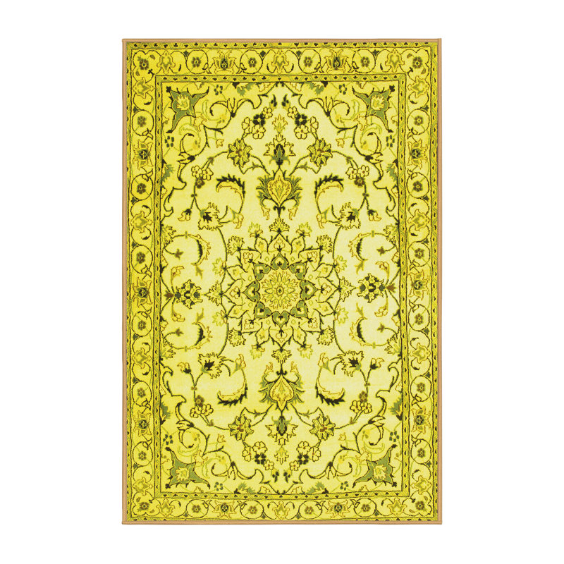 Tapis traditionnels jaunes 1180, Rectangle 2 pi x 3 pi