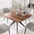 45.3" W 4-Person Square Solid and Manufactured Wood Dining Table with Metal Legs-1076351915-1097929317