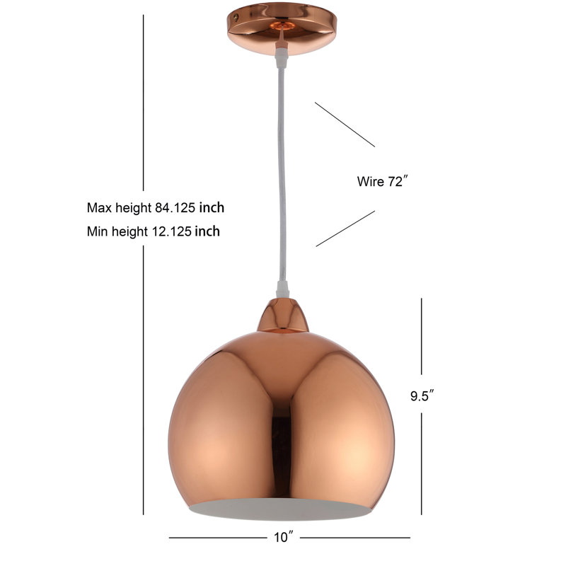 Henke 1 - Light Single Pendant, Copper