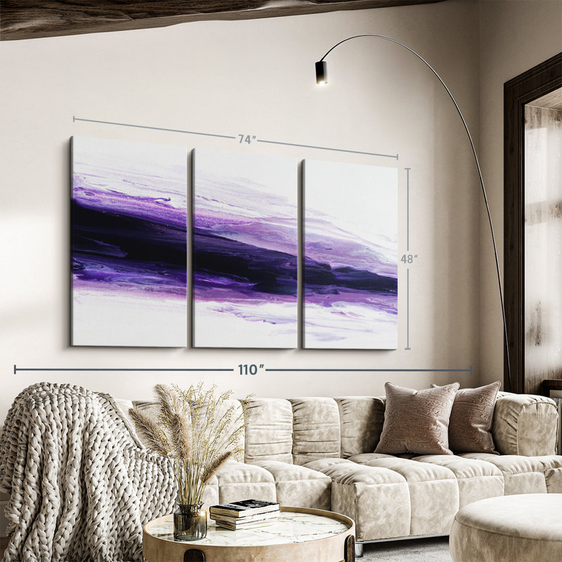 «Holiday», "Violette Wave Canvas Print" sur, H 74 po x l 48 po