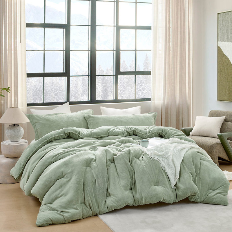 Warmer than Warm - Coma Inducer Oversized Comforter Set - Desert Sage, California King Comforter + 4 King Shams