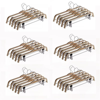 Solid Wood Pants Hanger With Clamp