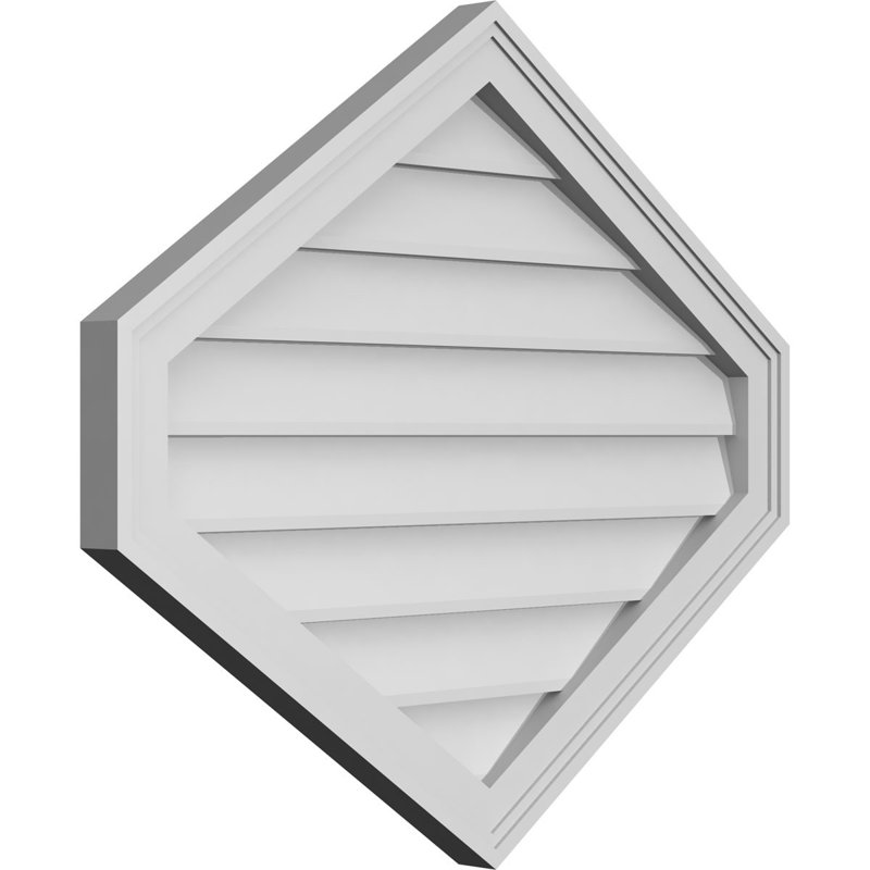 Ventilé vertical à pignon vertical en uréthane 8/12, H 26 po x l 30 po x P 1,5 po