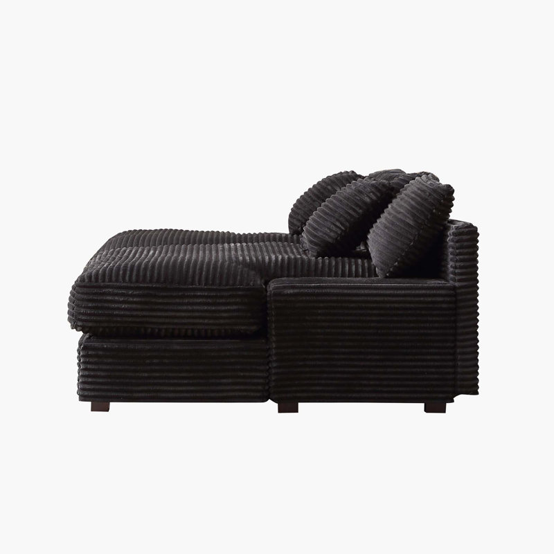 Lit de repos Sleeper, Velours côtelé noir