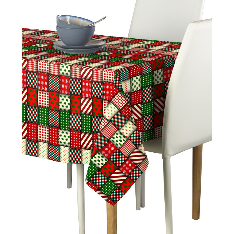 Hubbard Christmas Quilt Tablecloth, 60" W x 120" L