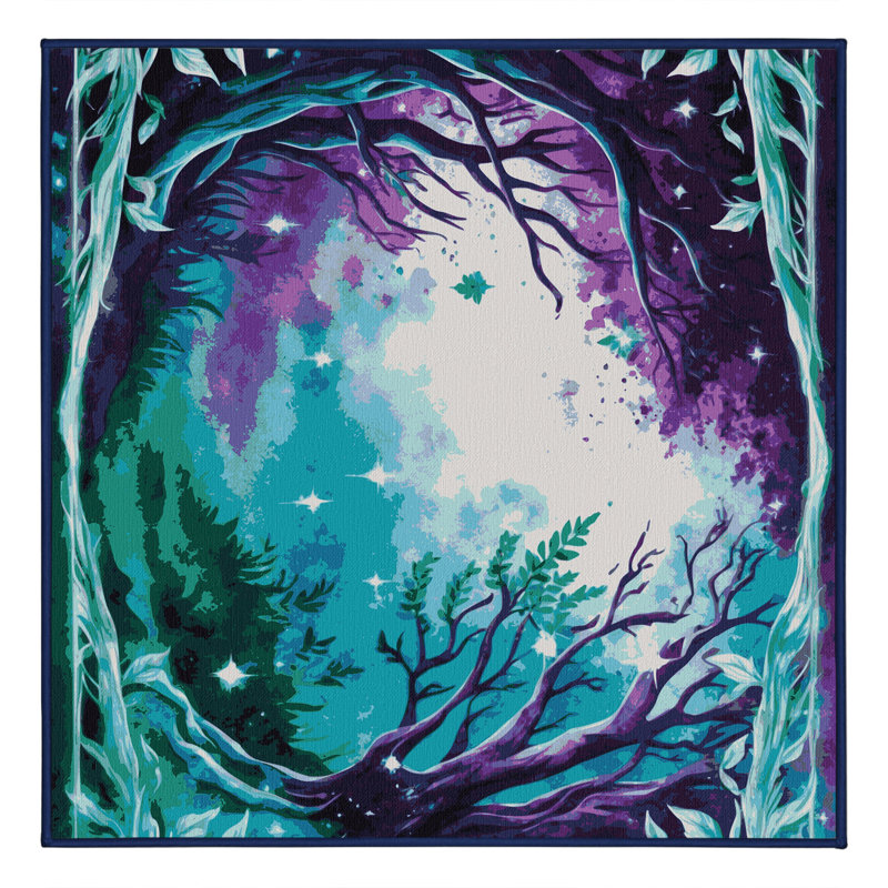 Ethereal Bloom Rug, Square 5'