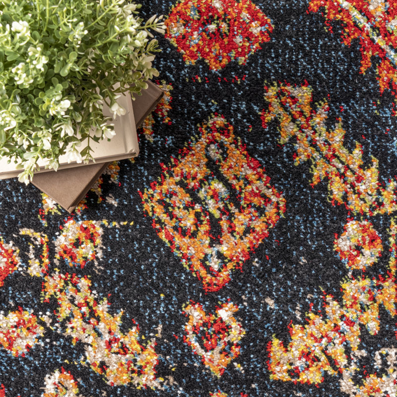 Tapis intérieur / extérieur tissé à la machine Kordell , Rectangle 4 pi x 6 pi