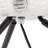 11.5" H Libby Black Tripod Table Lamp With A Clear Textured Glass Globe Shade - George Oliver