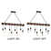 Jason 8 - Light Unique Linear Chandelier with Wood Accents