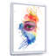 Détail d'un œil sur un visage multicolore - peinture sur toile-59537204-59778562