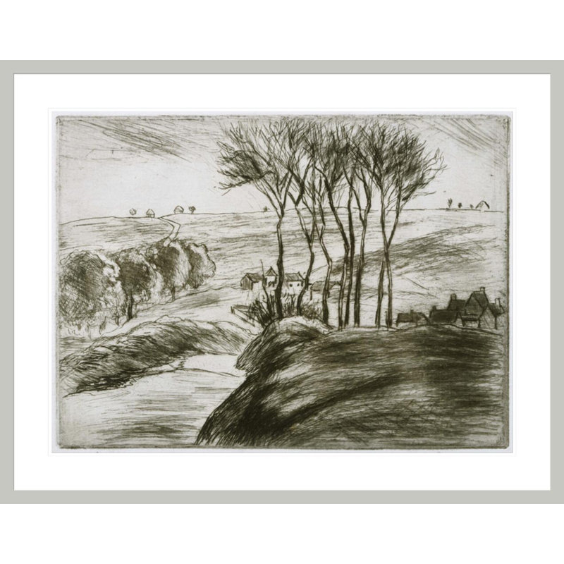 «Landscape Near Osny (State II)» par Camille Pissarro, impression giclée encadrée, 32.66" H x 41.5" W