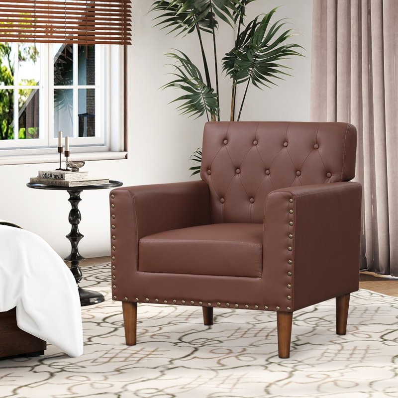 Chaise d'appoint moderne Mid Century, Brun, 1