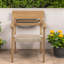 Chaises de patio durables, extérieur rustique en osier de bois d'acacia