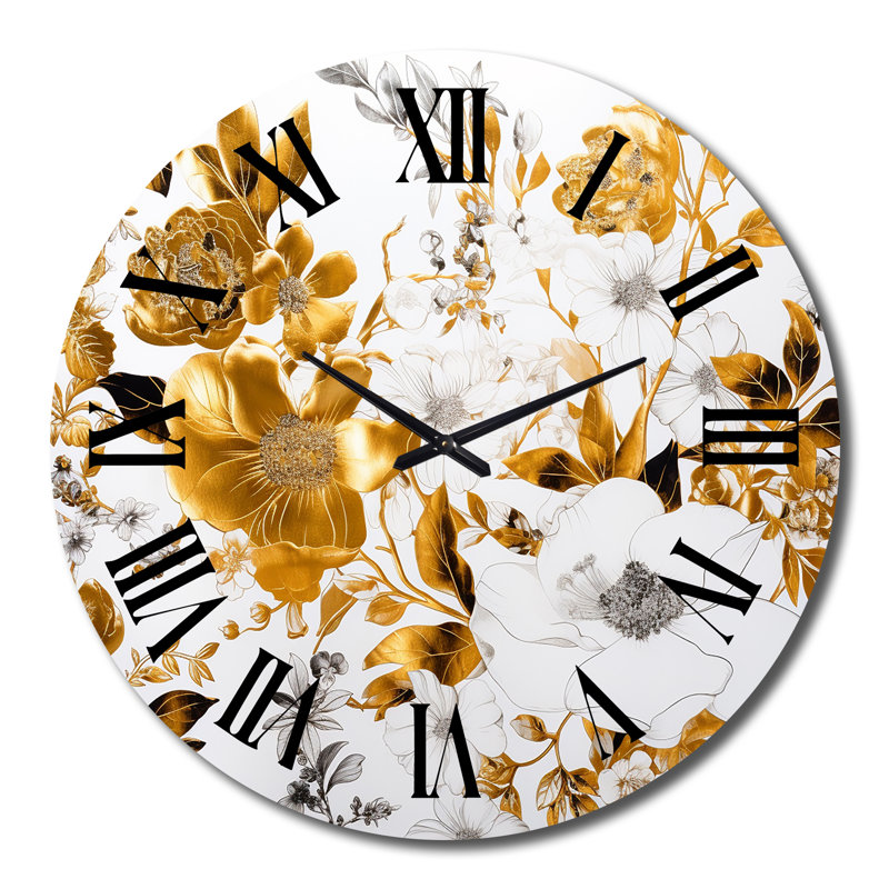 Horloge murale florale, Très grand