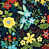 Motif floral noir est en rupture de stock