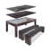 Gosports 7 Ft 3-in-1 Multi Game Pool Table Set with Dining, and Table Tennis Game Includes Storage Bench