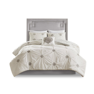 Elegant King Embroidered Cotton Duvet Cover Set