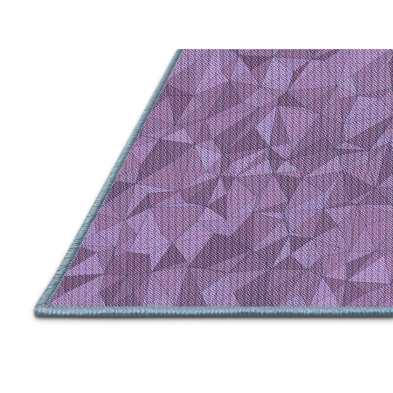Tapis 100% à motifs lavables à la machine 2989 Pat3807 BLU, Rectangle 3 pi x 5 pi