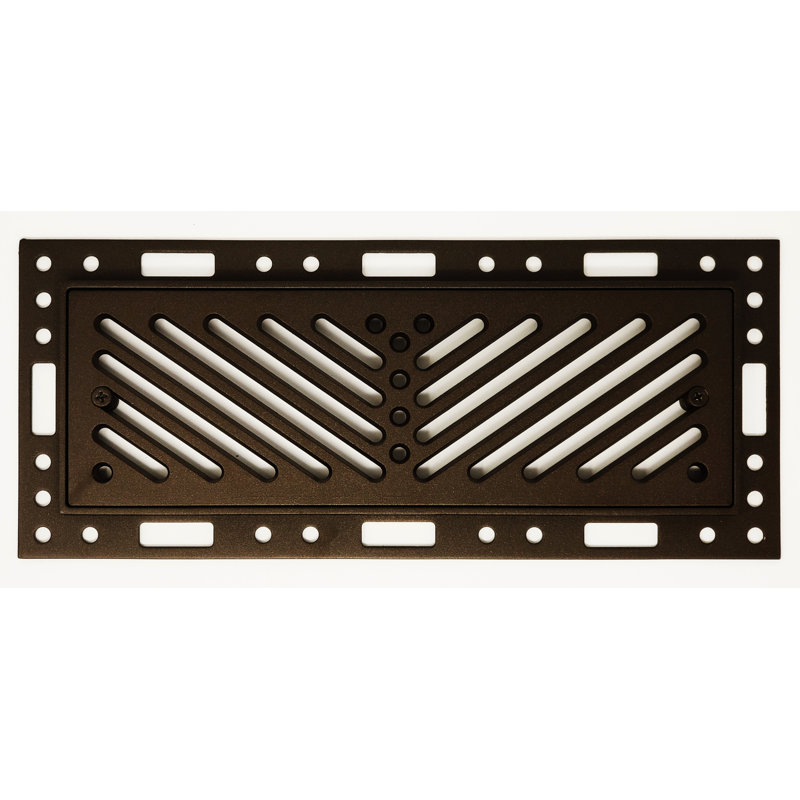 Registre de plancher en métal, H 0,5 po x l 2,5 po x L 10 po