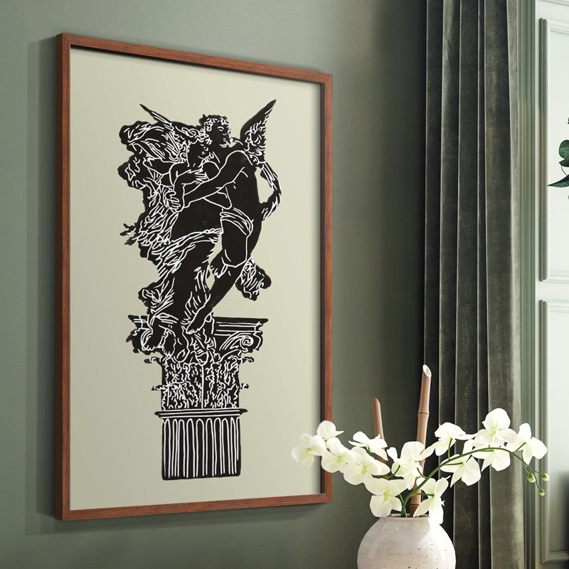 Magic Garden I, reproduction encadrée - bois massif, Brun, H 28 po x l 22 po