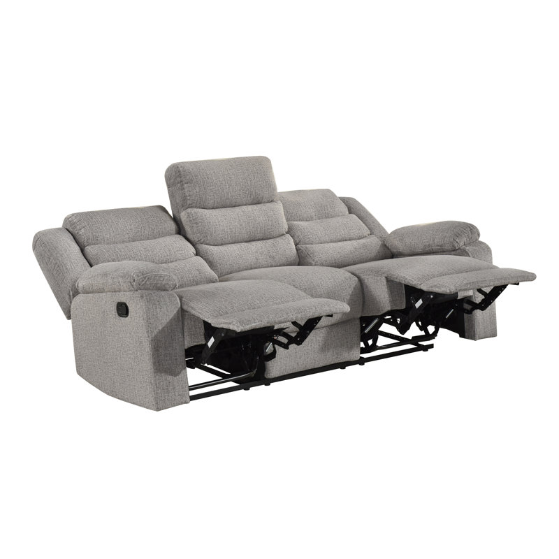 Canapé double inclinable, brun-gris, Brown-Grey