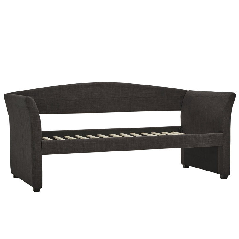 Upholstered Daybed, Dark Gray Linen