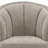 Glynes Upholstered Channel Back Curved Chair Beige-666693634