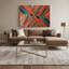 «Geometric Abstraction 55», art mural sur toile brune-258018429