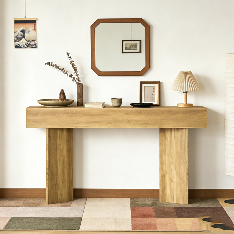 Table d'appoint rustique, console compacte
