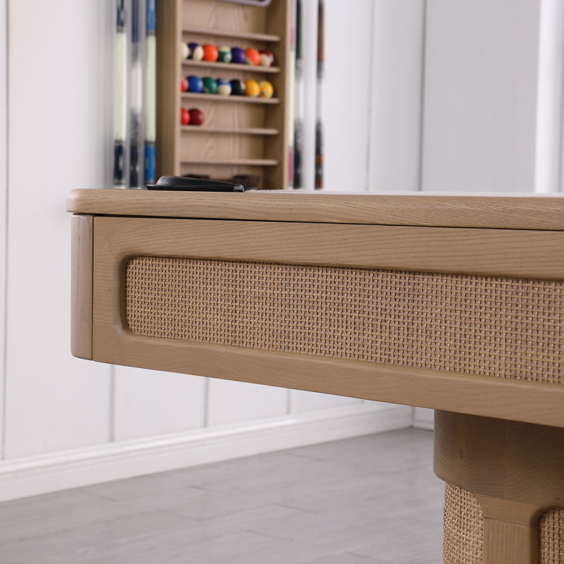 Table de billard en ardoise avec plateau de salle à manger en option Solara, 7 pi, Doré, Non